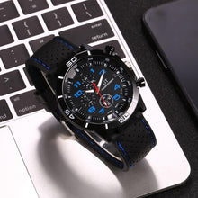 Load image into Gallery viewer, Men&#39;s Sports Silicone Strap Wrist Watches Mens Top Brand Black Dial Quartz Analog Watch Male Clock Life Waterproof inner shadow