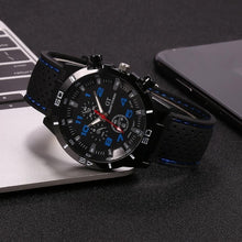 Load image into Gallery viewer, Men&#39;s Sports Silicone Strap Wrist Watches Mens Top Brand Black Dial Quartz Analog Watch Male Clock Life Waterproof inner shadow